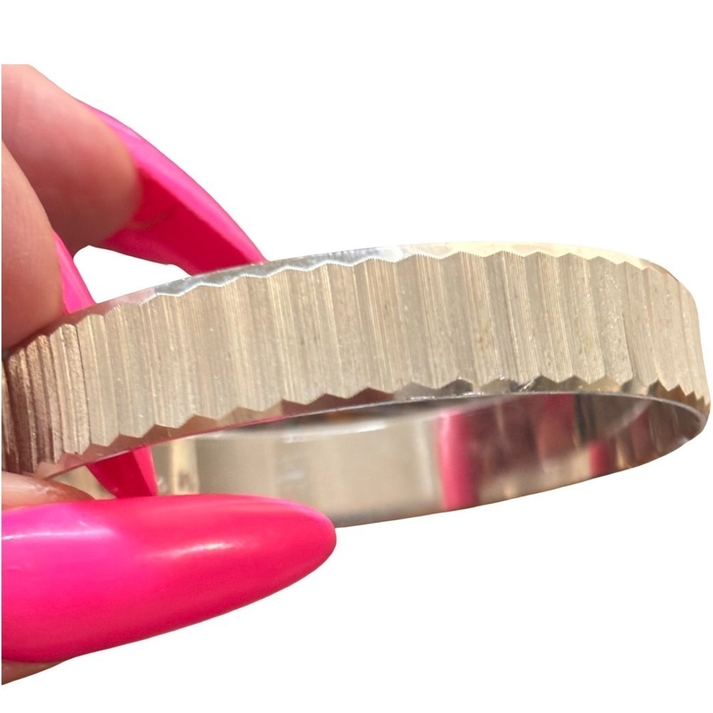Trifari silver tone vintage textured Medium bracelet